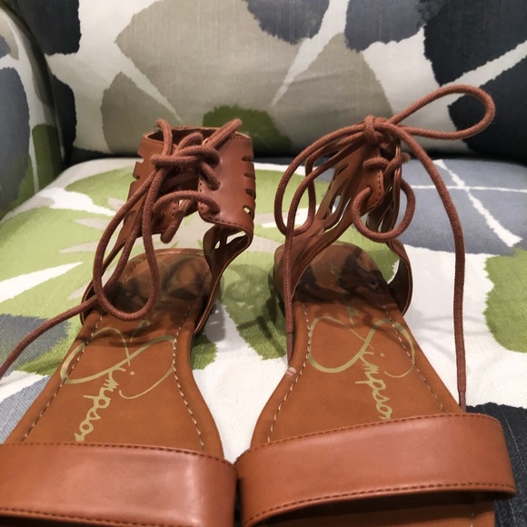 🌻Jessica Simpson flat ankle laced sandals - Picture 3 of 6